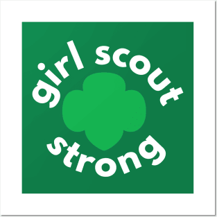 Standing Girl Scout Strong! Posters and Art